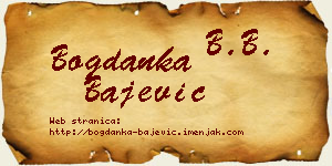 Bogdanka Bajević vizit kartica